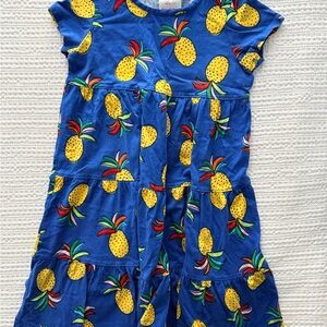 Hanna Andersson Blue Pineapple Print Casual Dress